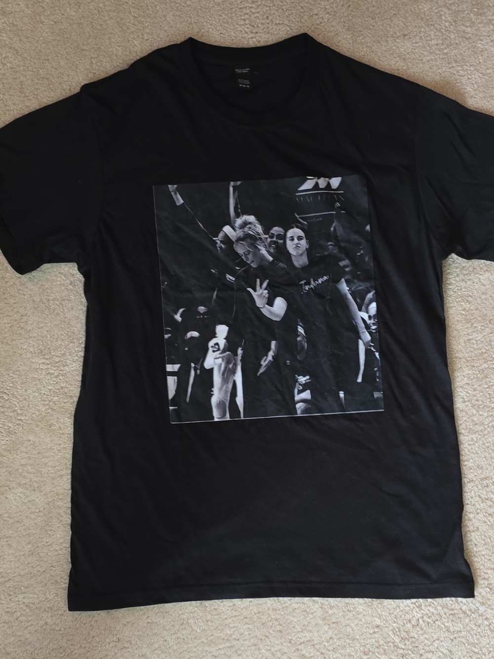 Black Graphic Men’s T-Shirt with Photo Print